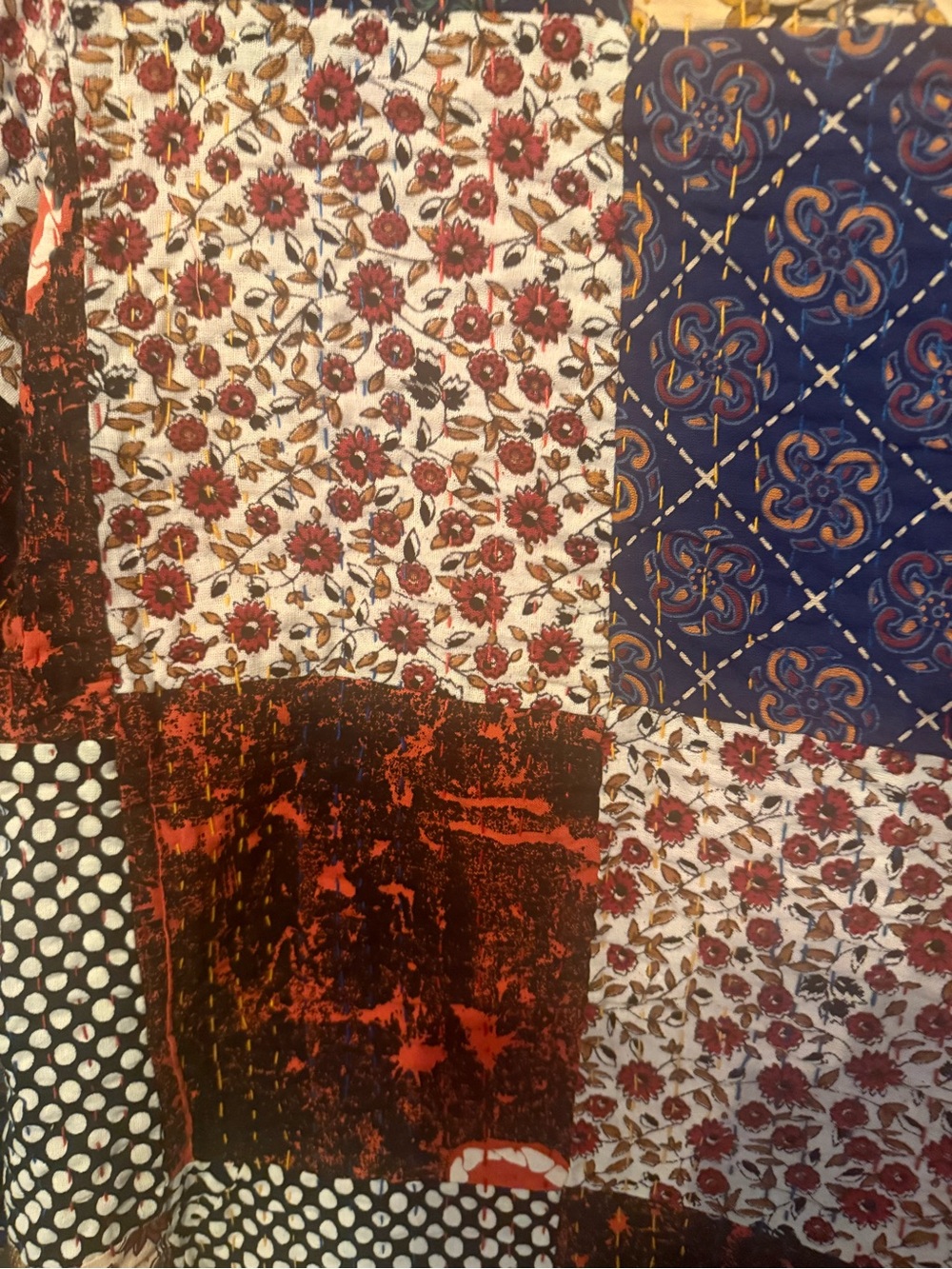 🌹 Raj Women’s Quilted Kantha Patchwork Kimono *Bohemian Boho Chic* - Picture 11 of 13